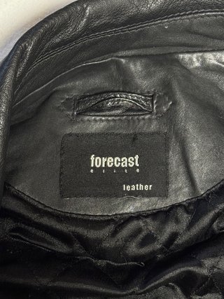 Chaqueta de cuero auténtico negra