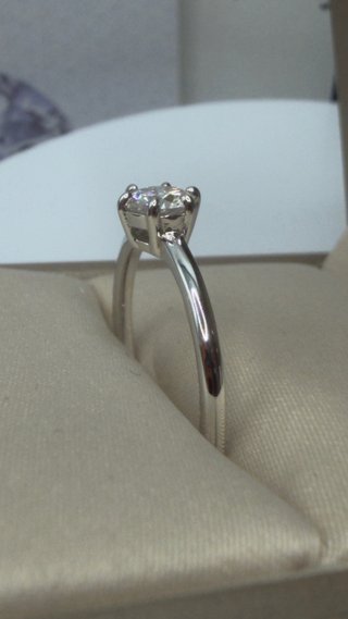 Anello Moissanite 0.5 ct Solitario Argento