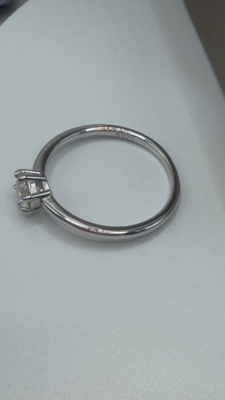 Anello Moissanite 0.5 ct Solitario Argento