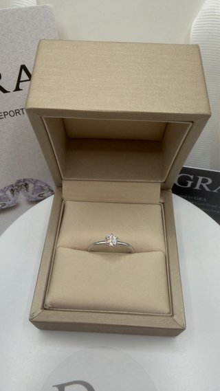 Anello Moissanite 0.5 ct Solitario Argento