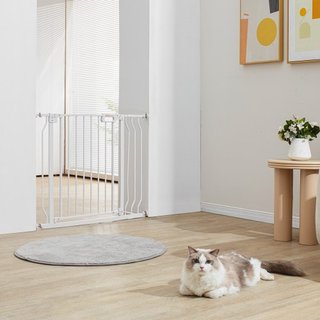 Puerta para Bebés, 29.5"-37" Extra Ancha, 30" Alta, Puerta para Perros para Escaleras, Puertas y Casa, Puerta para Niños de Fácil Paso con Cierre Automático, Puerta de Seguridad para Mascotas con ...