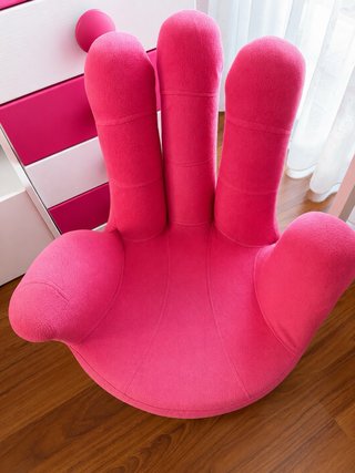 Sillón infantil mano rosa espuma