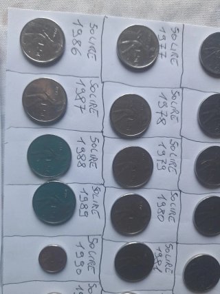 39 Monete 50 Lire Italia - Varie Annate diverse