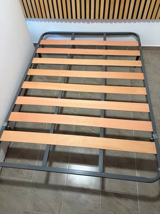 Somier metálico con lamas de madera