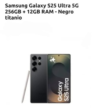 Samsung Galaxy S25 Ultra 5G 256GB Negro Titanio