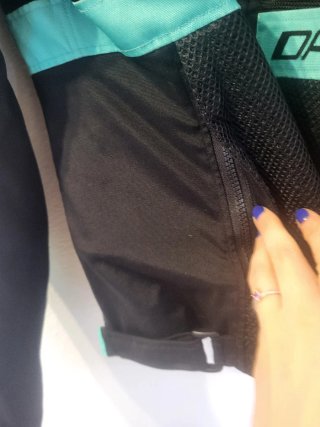 Chaqueta Moto Dainese Mujer Negra y Turquesa