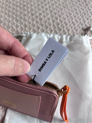 Cartera Tarjetero Bimba y Lola Rosa Naranja