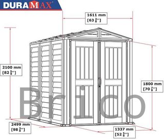 Caseta PVC Yardmate Plus 249x161x210 cm - Duramax