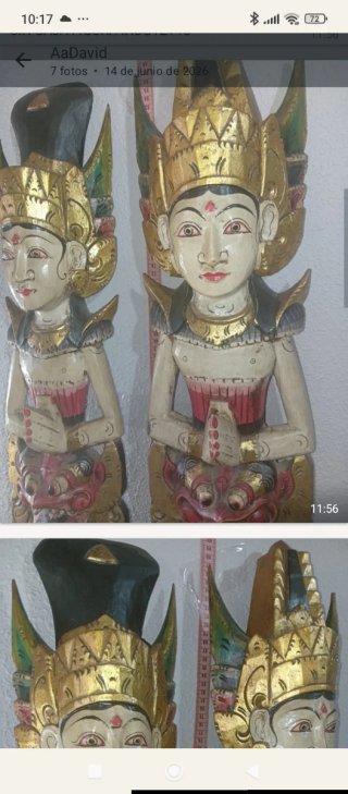 Figura madera tallada estilo balinés