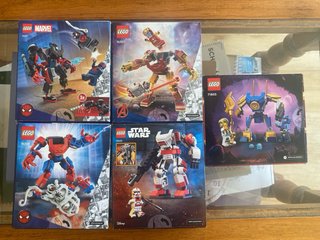 5 Set LEGO Sigillati Marvel, Star Wars, Ninjago
