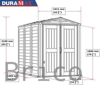 Caseta PVC Yardmate Plus 249x161x210 cm - Duramax