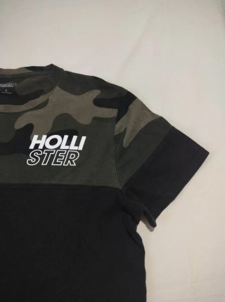Camiseta Hollister Camuflaje Negra Talla L