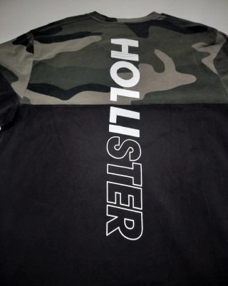 Camiseta Hollister Camuflaje Negra Talla L