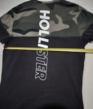 Camiseta Hollister Camuflaje Negra Talla L