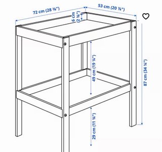 Cambiador de bebé madera y blanco
