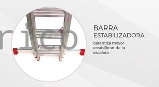 Escalera Aluminio 3x19 - 5+5+5 M - 80x25mm