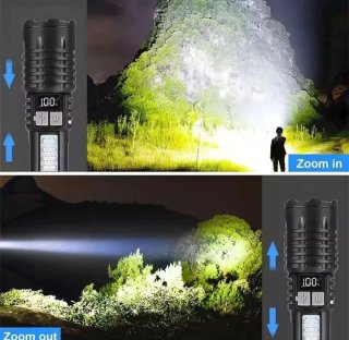Linterna Táctica LED Zoomable Potente