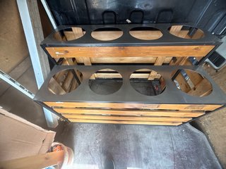 Expositor Aceitunas Granel Madera y Metal