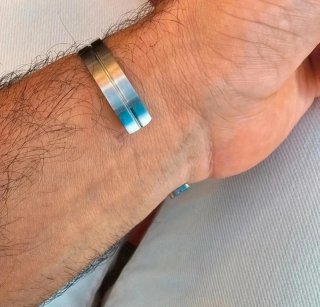 Pulsera Acero Hombre Multicolor