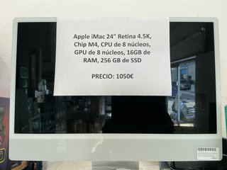 Apple iMac 24 Retina M4 8 núcleos 16GB/256GB