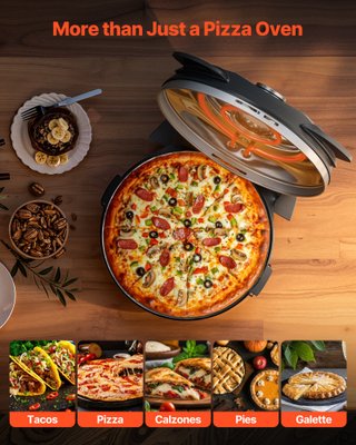 Forno Pizza Elettrico 30 cm con Pietra Cordierite