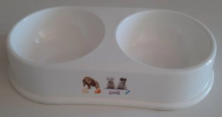 Tappetino e ciotola doppia per cani