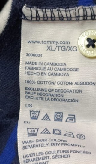 Polo Tommy Hilfiger Rayas Talla XL