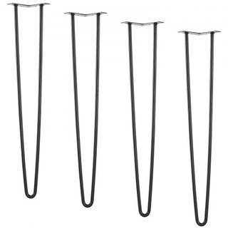 711.2 mm Gambe per Mobili a Forma di Capello, Progetti per la Casa in Metallo per Comodino, Tavolo da Caffè, Scrivania, Capacità di Carico 226.8 kg con Protezioni in Gomma per Pavimento