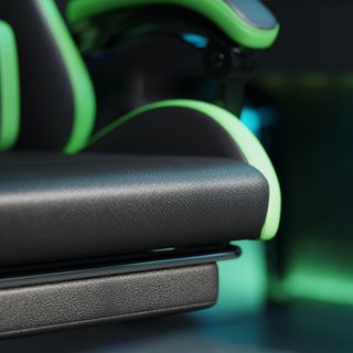 Sedia da Gaming con Altezza Regolabile Nero Verde
