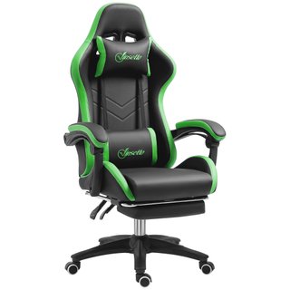Sedia da Gaming con Altezza Regolabile Nero Verde