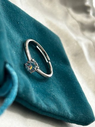 Anello Solitario Argento 925 Regolabile
