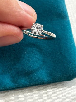 Anello Solitario Argento 925 Regolabile