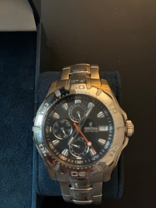 Reloj Festina Cronógrafo Negro y Plateado