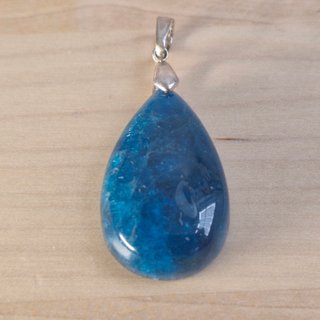 Colgante Apatita Azul Natural Plata 925 Top