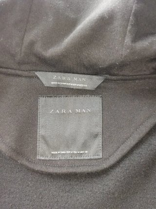 Chaqueta Zara Man Negra Cierre Cruzado