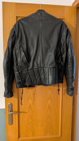 Chaqueta de cuero para motorista hombre