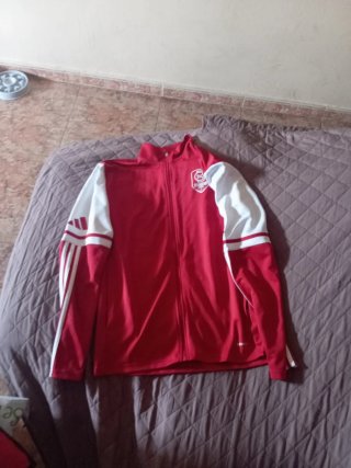 Sudadera Fútbol Barberá Adidas Roja y Blanca