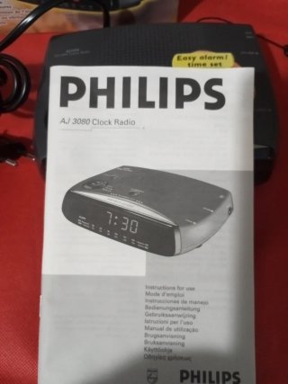 Radio Despertador Philips Negro/Gris