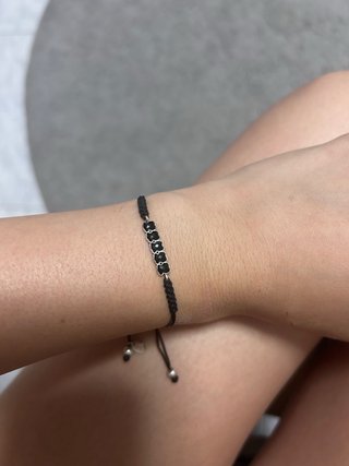 Pulsera Tous Negra y Plateada