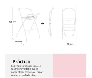 Bañera bebé con patas alta