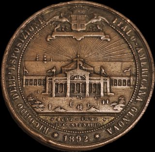 Medalla Cristóbal Colón 1892 Génova