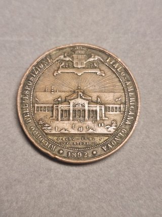 Medalla Cristóbal Colón 1892 Génova