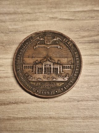 Medalla Cristóbal Colón 1892 Génova