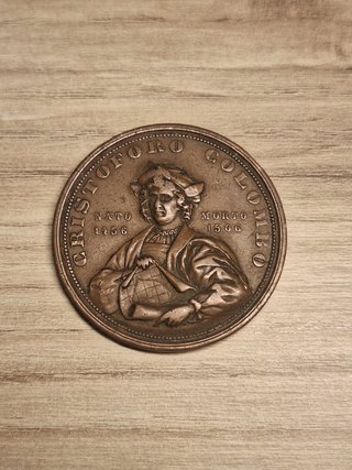 Medalla Cristóbal Colón 1892 Génova