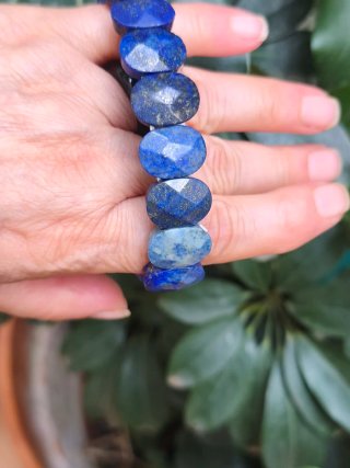 Pulsera Lapislázuli Natural Facetado