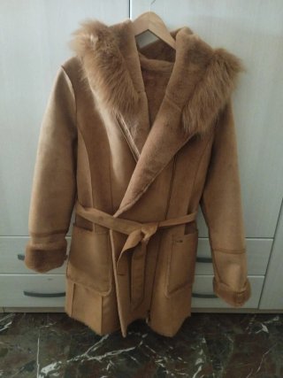 Chaquetón Ante Salsa Beige/Marrón