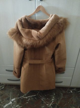 Chaquetón Ante Salsa Beige/Marrón