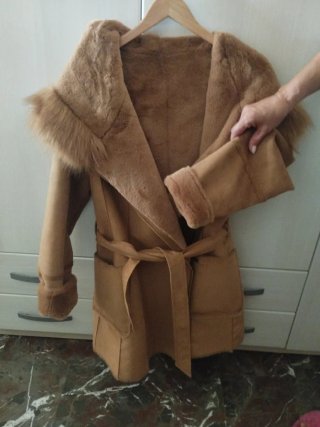 Chaquetón Ante Salsa Beige/Marrón