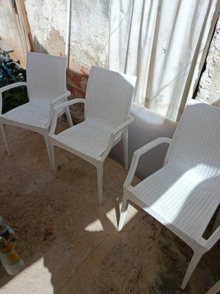 Sillas de terraza blancas (Set de 2)