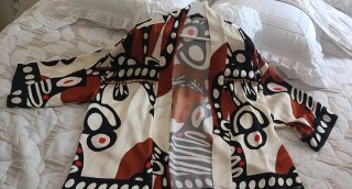 Blazer Kimono Talla Única Estampado